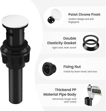 Bathroom Faucet 3 Hole, Chrome Waterfall Bathroom Faucets, 8 Inch Widespread Modern Bathroom Sink Faucet & Parts, Wide Spread Touch On Three Hole 2 Handle Bathroom Vanity Mixer