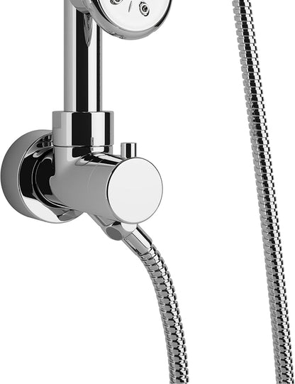 Lanikai Rain Shower Head with Handheld Spray Combo - 1028-CH-1.8GPM, Polished Chrome - 8" Rain Showerhead with Handheld Sprayer, 3 Spray Jets, 5-Function Rainfall Shower Head with Hose, 1.8 GPM