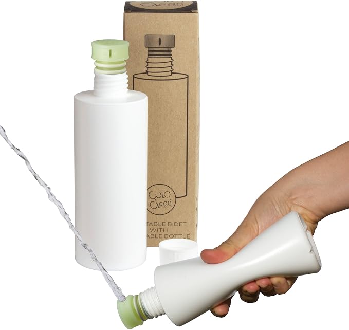 CuloClean Portable Bidet for Toilet or Travel. Peri Bottle for Men and Women. Handheld Spray. Bath Essentials (Glow in The Dark)