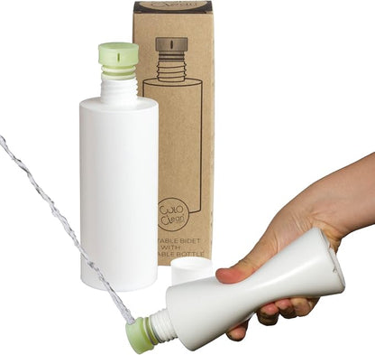 CuloClean Portable Bidet for Toilet or Travel. Peri Bottle for Men and Women. Handheld Spray. Bath Essentials (Glow in The Dark)