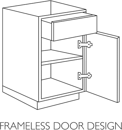 Design House Wyndham Bath Vanity Without Top, 2 Cabinet Doors, for 25-in. x 19-in. Vanity Top, Flush to Floor, Easy Assembly, for Bathroom, White, 21.0 in. L x 24.0 in. W x 31.5 in. H, 597138