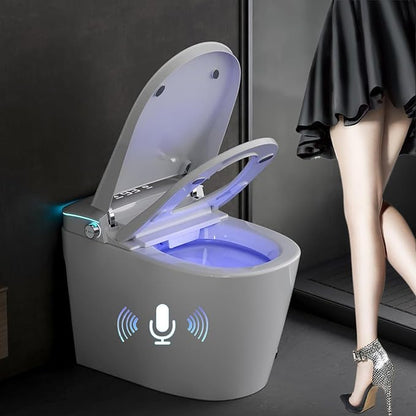 Electric Bidet Smart Toilet, Voice Control, Auto Open/Close Lid & Seat with Radar and Foot Sensor, Auto Flushing, 6 Modes Warm Water Wash, Dryer, Heated Seat, 20-year warranty. (TD-768EV)