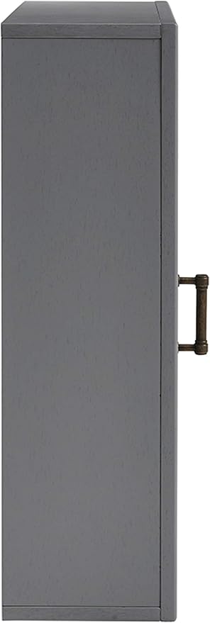 Crosley Furniture Tara Wall Mounted Bathroom Mirror and Medicine Cabinet, Vintage Gray