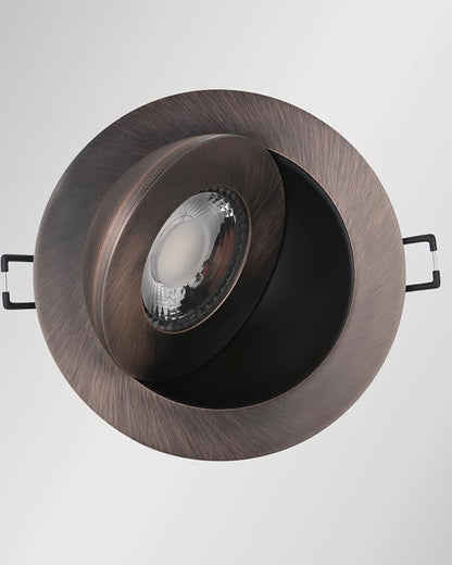 Recessed Lights 4 Inch, Oil Rubbed Bronze Gimbal Downlight with 360° Rotation to Highlight Artwork and Create Accent Lighting in Living Room or Kitchen 6 Pack