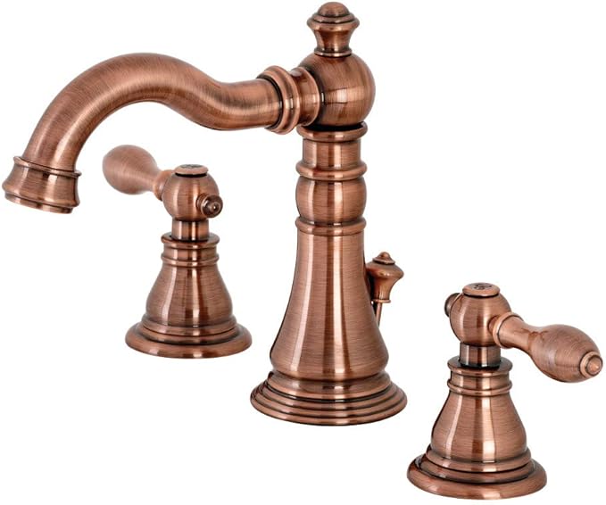 Fauceture FSC197ACLAC American Classic Widespread Bathroom Faucet with Brass Pop-Up, Antique Copper