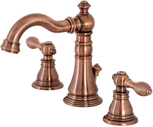 Fauceture FSC197ACLAC American Classic Widespread Bathroom Faucet with Brass Pop-Up, Antique Copper