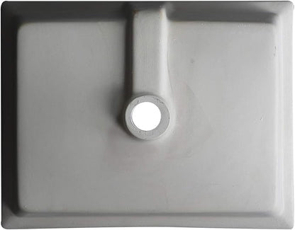 20 Inch Undermount Bathroom Sink Rectangle Undermount Sink White Ceramic Under Counter Bathroom Sinks with Overflow (19.7"x15.7")