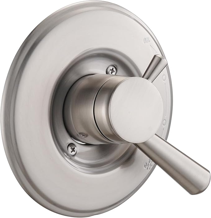 Shower Trim Kit Compatible with Delta 17& 1700 Series, Shower Cover Plate with Handle, Brushed Nickel(Valve& Catridge Not Inclued)