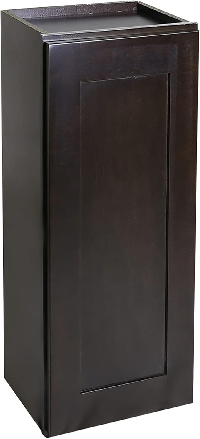 Brookings Shaker Fully Assembled Wall Kitchen Cabinet W936, 9 W x 12 D x 36 H, Brown, Solid Wood, Design House, 586495