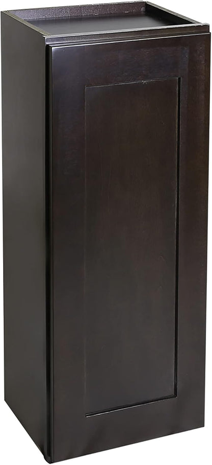 Brookings Shaker Fully Assembled Wall Kitchen Cabinet W936, 9 W x 12 D x 36 H, Brown, Solid Wood, Design House, 586495