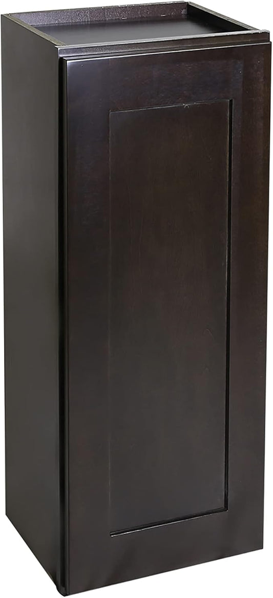 Brookings Shaker Fully Assembled Wall Kitchen Cabinet W936, 9 W x 12 D x 36 H, Brown, Solid Wood, Design House, 586495