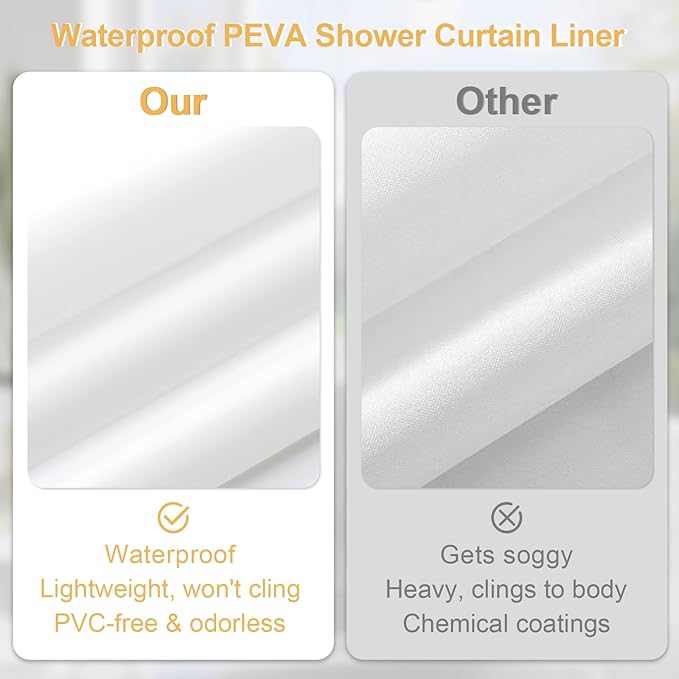 3 in 1 Boho Floral Shower Curtain Set with PEVA Liner & 12 Hooks, 72 x 78 | Boho Tropical Botanical Style, Farmhouse Floral Fabric, Modern Hotel Inspired, Water‑Repellent, Machine Washable