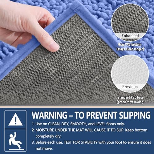 Arotive Bathroom Rugs Mat 36x24, Soft Absorbent Chenille Shaggy Bath Mat