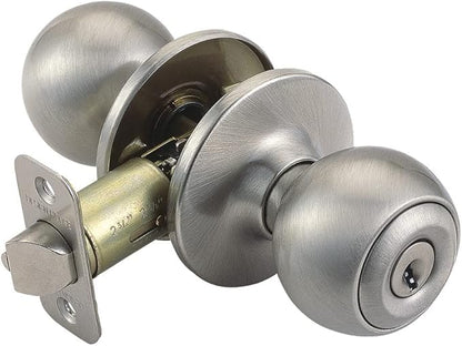 Design House 781880 Ball Keyed Entry Door Knob Satin Nickel