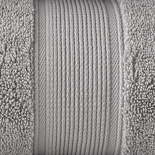 Madison Park Cotton Bath Sheet 2 Piece Oversized, 800GSM, 34" x 68" Silver