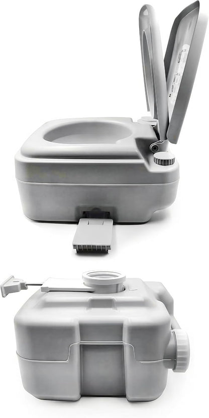 HTTMT- ET-Toilet001-5 Gallon 20L Portable Toilet Flush Travel Camping Outdoor/Indoor Potty Commode