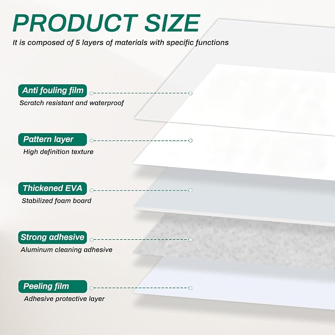 Peel and Stick Backsplash Tiles, 12 pcs 23.6” x 11.8” White Wall Panels | Marble Look Tiles, Renter Friendly Waterproof Self Adhesive Panels for Kitchen Bathroom (Not Real Tile, Not for Floor)