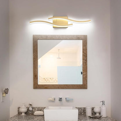 PRESDE 24 Inch LED Vanity Light Brushed Gold Bathroom Light Fixtures Over Mirror Modern Bath Wall Lighting Bar Dimmable