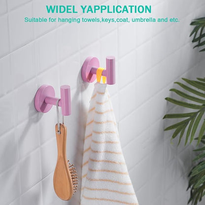 Pink Bathroom Hardware Set,5 Pieces Bathroom Towel Bar Set,24 inch Towel Bar,Towel Ring for Bathroom,Robe Towel Hooks,Toilet Paper Holder Wall Mounted(Drilling),SE96006S-5PK