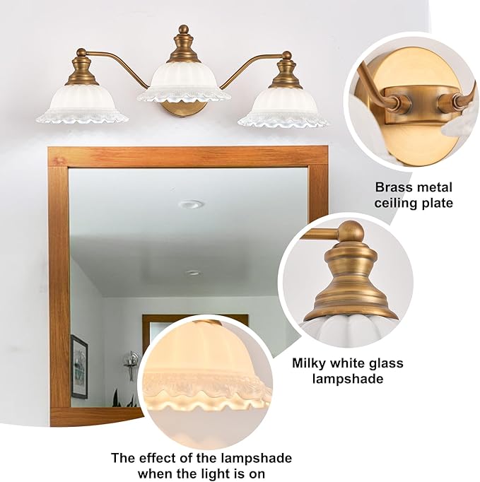 Bathroom Vanity Light White 3 Light