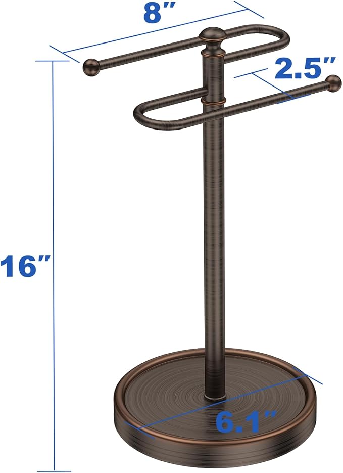 Hand Towel Holder, 304 Stainless Steel Heavy Duty S Shape Hand Towel Stand Free Standing Towel Bar for Bathroom Kitchen Countertop