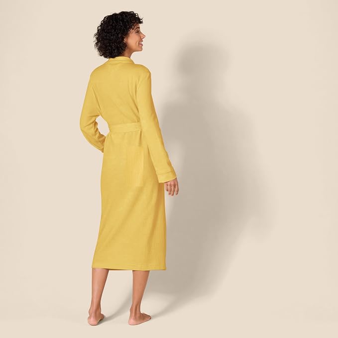 Amazon Essentials Women's Lightweight Waffle Full-Length Bath Robe (Available in Plus Size)