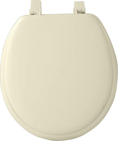 Soft Standard Vinyl Toilet Seat, Bone, 17 in | Toilet-Seat Construction: Contoured Seat Profile and Durable Finish Create a Polished Fixture Update.