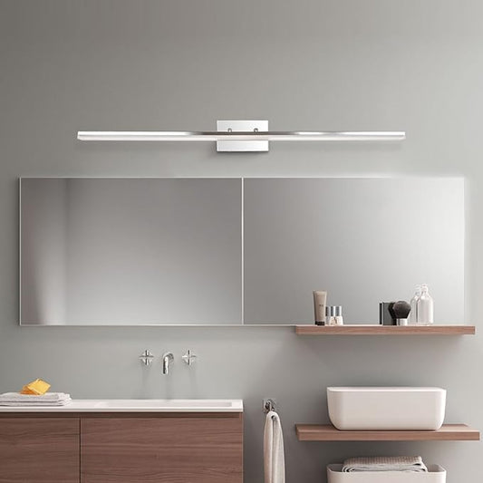 mirrea 48in Modern LED Vanity Light for Bathroom Lighting Dimmable 46w Chromed (Warm White 3000K)