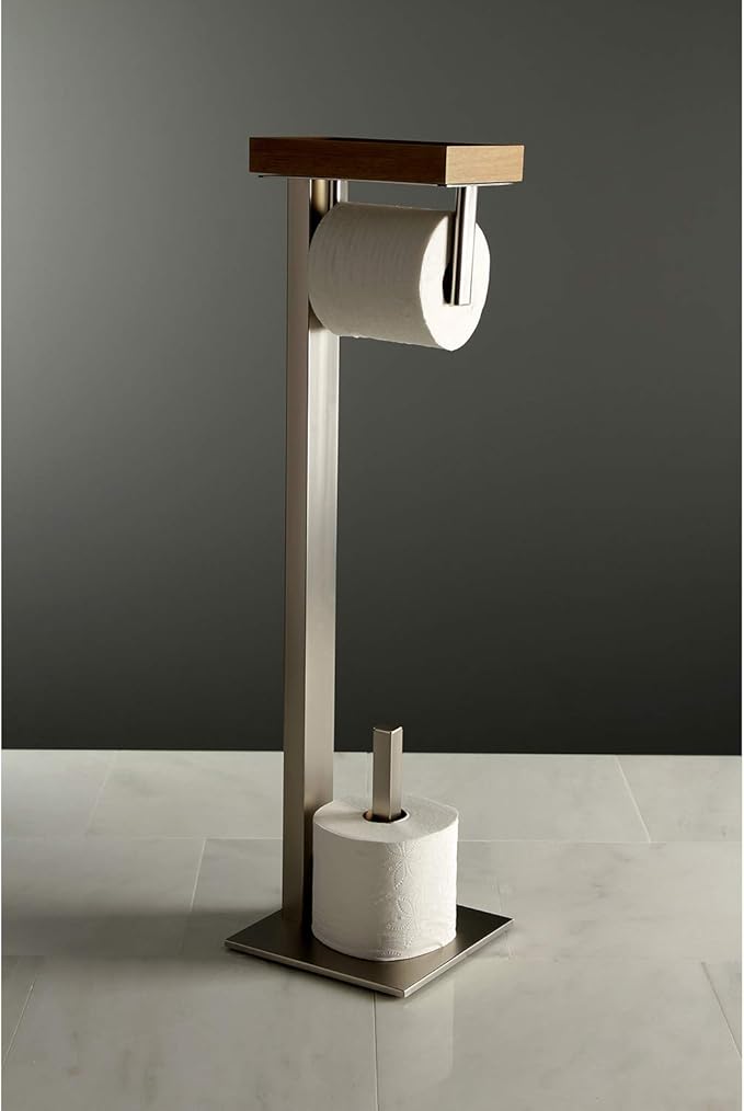 Kingston Brass SCC8508 Edenscape Toilet Paper Holder, Brushed Nickel 7.88 x 7.88 x 29.13