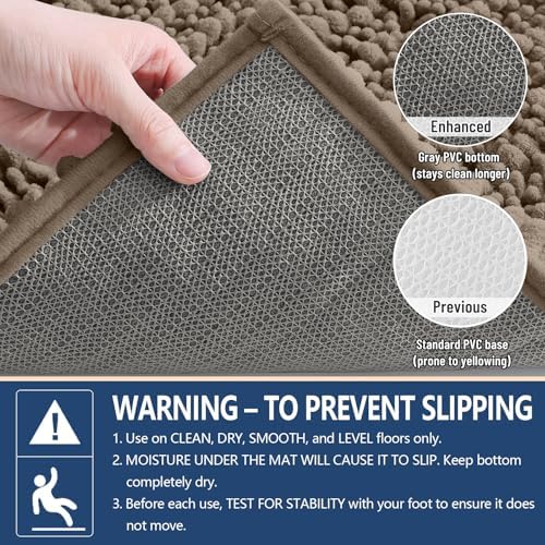 Arotive Bathroom Rugs Mat 44x32, Soft Absorbent Chenille Shaggy Bath Mat