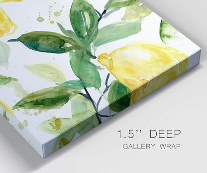 Renditions Gallery Canvas Nature Wall Art Home Paintings & Prints Yellow Lemons Branch Modern Abstract Decorations Wall Hanging Artwork for Bedroom Living Room Office Kitchen - 8"x12" LT02
