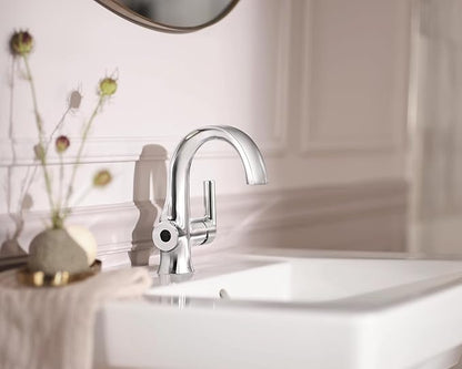 Moen Doux Chrome Motionsense Wave Touchless Single Handle Bathroom Sink Faucet, S6910EW