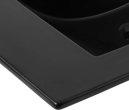 JONATHAN Y SNK1002B Ancillary 3-Hole 30 in. W x 18.25 in. D Classic Contemporary Rectangular Ceramic Single Sink Basin Vanity Top, Black