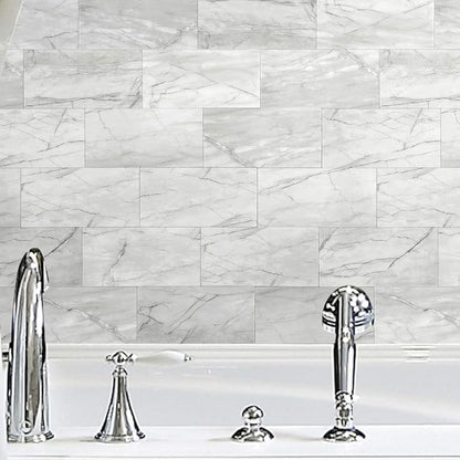 BeNice Peel and Stick Tile Backsplash Bathroom Gray White 23pcs