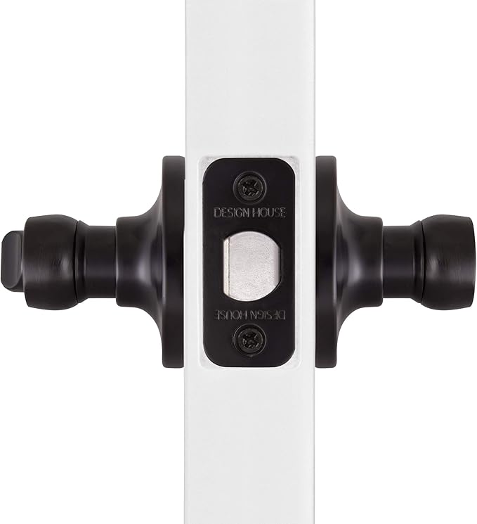 Design House 778902 Springdale Privacy Bed and Bath Door Lever Matte Black