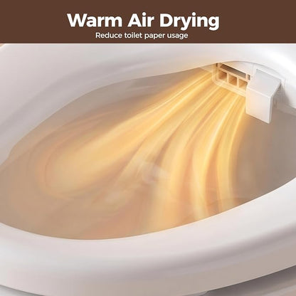Bidet Toilet Seat Elongated with Heated Toilet Seat for Bathroom 236 | Instant Warm Water, Warm Air Dryer, Self-Cleaning Nozzle, Night Light, Soft Close Lid, Requires Outlet