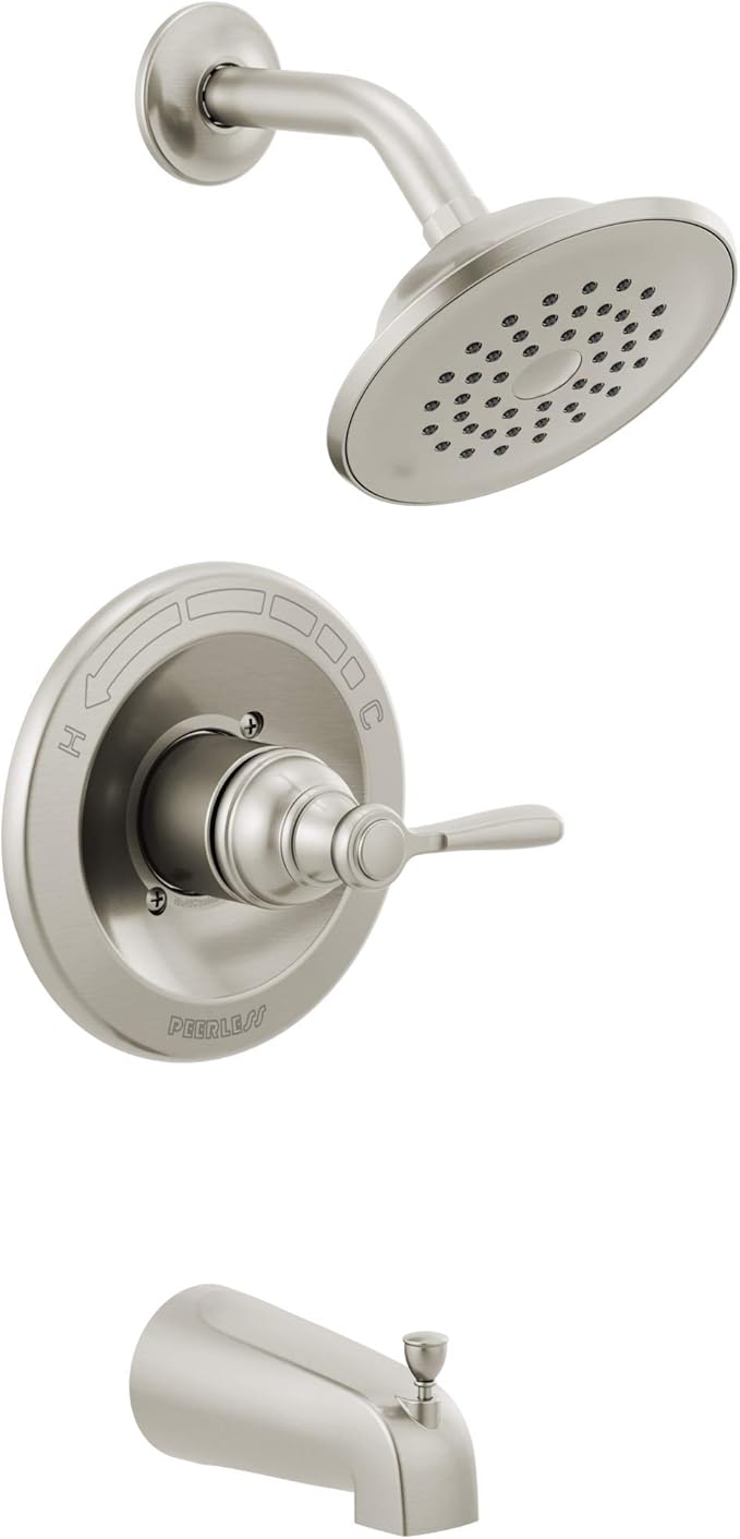 Peerless PTT14465-BN Elmhurst shower trim kit Tub & Shower, With Tub Spout, Brushed Nickel