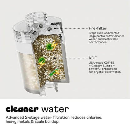 sproos! - Handheld Showerhead, High Performance Filtration, Golden Hour | Healthier Hair and Skin - DIY Installation - Renter Friendly - 3 Spray Functions - 70 Inch Hose - High Pressure Performance