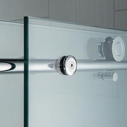 WOODBRIDGE MBSDC6062-C Frameless Sliding Glass Tub Door | 56"-60"W x 62"H | Chrome Finish