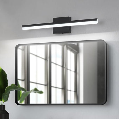 Bathroom Vanity Light Fixtures Over Mirror 24 inch Long Black Modern 18W LED Wall Sconce Lights for Mirror Bar Lighting Indoor 5500K ETL Certificated