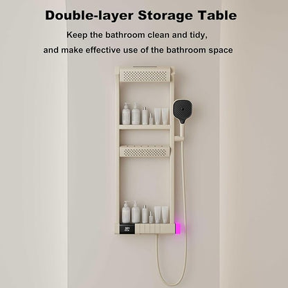 BEITH Thermostatic Shower System, 2025 Upgraded 6 Functions Piano Key Design Shower Set, 40x10cm Shower Faucet Sets Complete and Handheld, LED Digital Display, Bathtub Faucet, 59A Copper