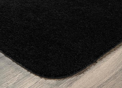 Garland Rug Traditional Nylon Washable Black 2 Bath Rugs (21" X 34", 22" X 60") - Soft, Absorbent, and Stylish for Your Bathroom