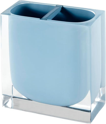 Izod - Toothbrush Holder, Resin Countertop Accessories, Dorm Room Essentials, Modern Home Decor (Marina Collection, Blue)
