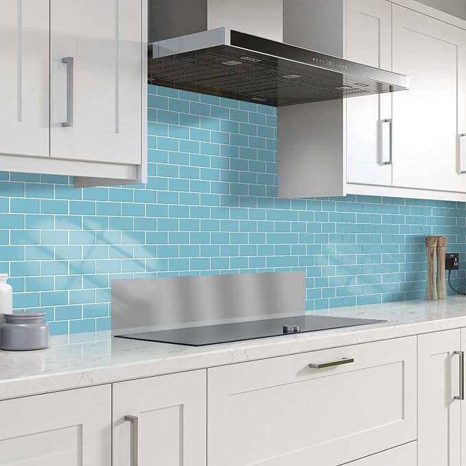 STICKGOO Subway Tile Peel and Stick Backsplash, Thicker Design 12" x 12" Stick on Backsplash Tiles for Kitchen, Bathroom, Wall Tile (10 Sheets, Blue)