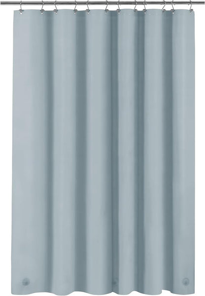 Barossa Design Shower Curtain Liner - Premium PEVA Shower Liner for Bathroom, BPA & PVC Free, No Chemical Smell, Lightweight Standard Size Bath Curtain with 3 Magnets, Metal Grommets - Stone Blue