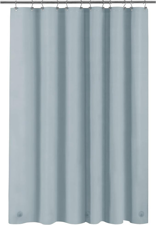 Barossa Design Shower Curtain Liner - Premium PEVA Shower Liner for Bathroom, BPA & PVC Free, No Chemical Smell, Lightweight Standard Size Bath Curtain with 3 Magnets, Metal Grommets - Stone Blue