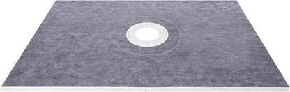 VEVOR Shower Curb Kit, 38"x60" Watertight Shower Curb Overlay with 4" PVC Central Bonding Flange, 4" Stainless Steel Grate, 2 Cuttable Shower Curb and Trowel, Shower Pan Slope Sticks Fit for Bathroom