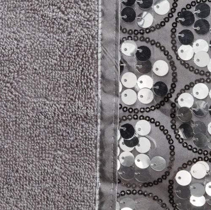 Zahari Home Sinatra Modern Bathroom Towel Set 3 Piece Towel Bath Towel, Hand Towel and Wash Towel Luxury Contemporary Decor Bling Silver Bath Towel Sets Soft, Plush and Highly Absorbent
