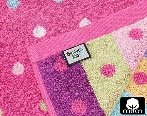 ORIGINAL KIDS 6 Piece Towel Set - 100% Cotton Jacquard Bathroom Towel Set