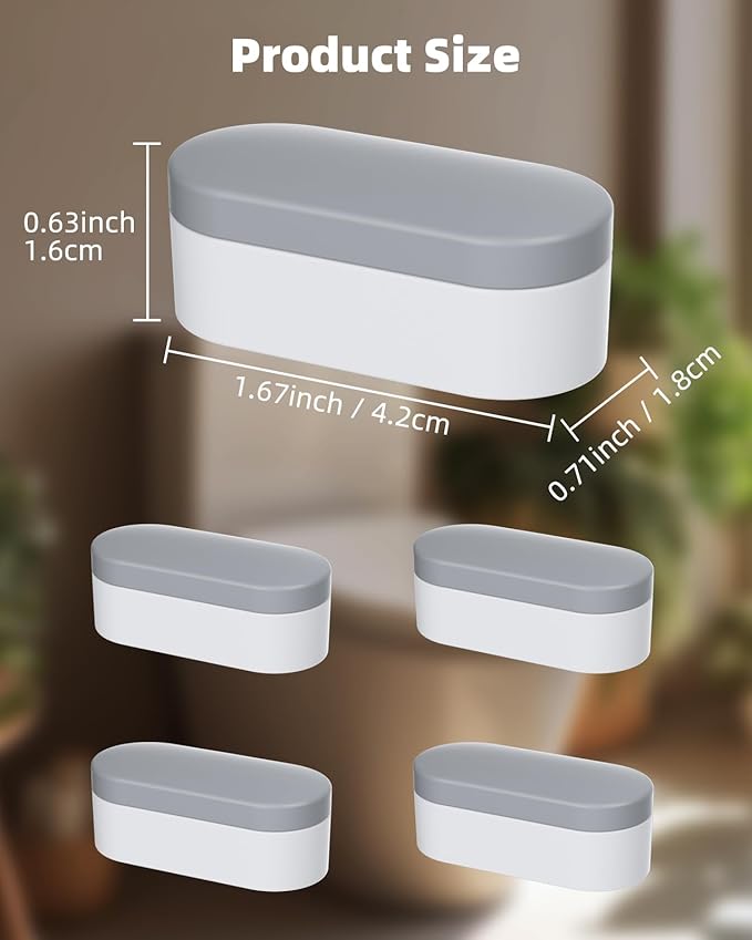 Hibbent 4 pieces Toilet Seat Bumpers for Bidet, Strong Adhesive Toilet Seat Bumpers for Use with Bidet Attachment, Universal Buffer Toilet Lid Bumpers, Grey
